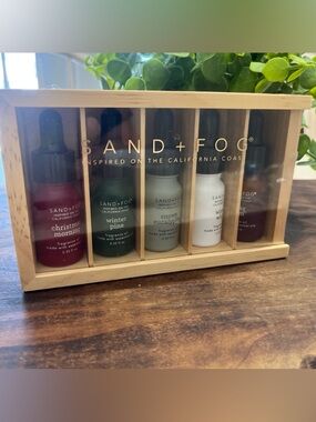 Sand + Fog Scent Set In Wooden Gift Box 5 Different Scents